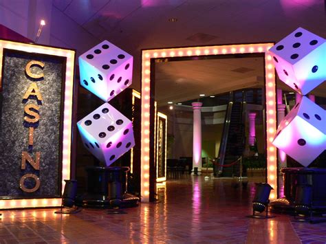 Casino theme rentals Casino theme parties, proms, birthday celebrations, neighborhood meet and greets, office parties, and other celebrations can shine like the Vegas Strip with these exciting casino night decorations